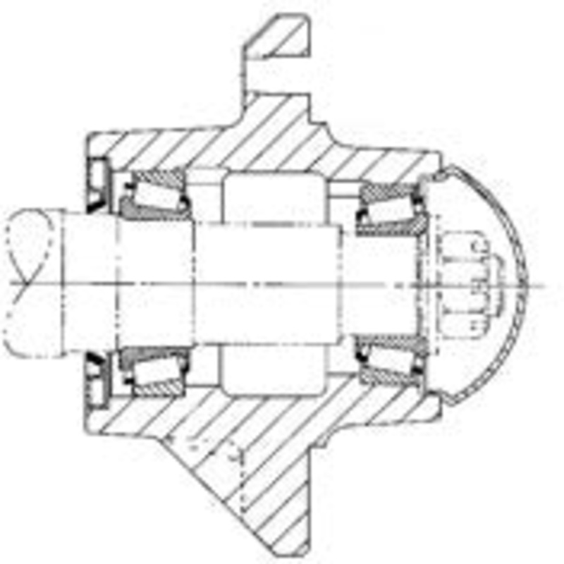 6 BOLT 4910 LB. CAP. HUB WITH CUPS W803