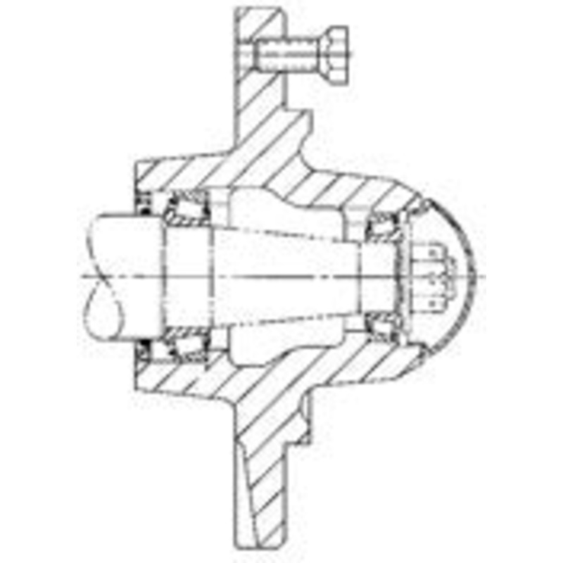 8 BOLT 4500 LB. CAP HUB WITH CUPS W45-8