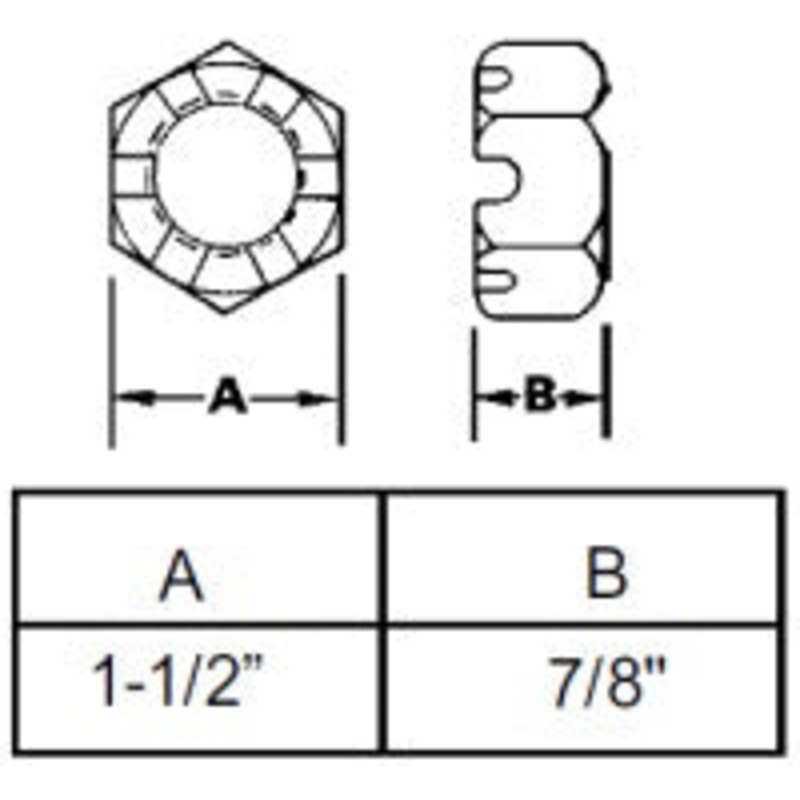 SPINDLE NUT 1-1/4