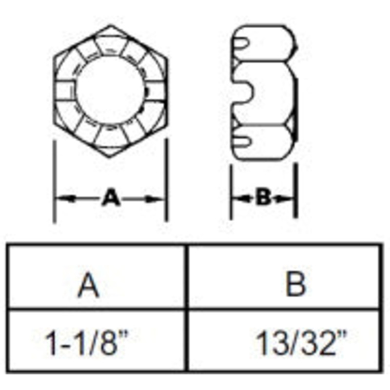 SPINDLE NUT FOR CASE IH