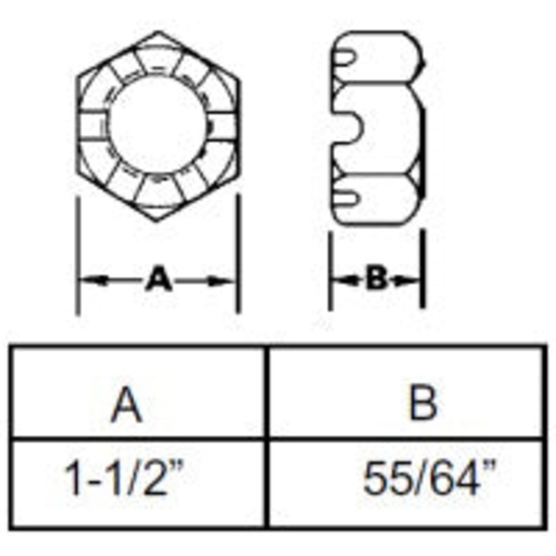 UNITORQUE NUT 1/8 INCH