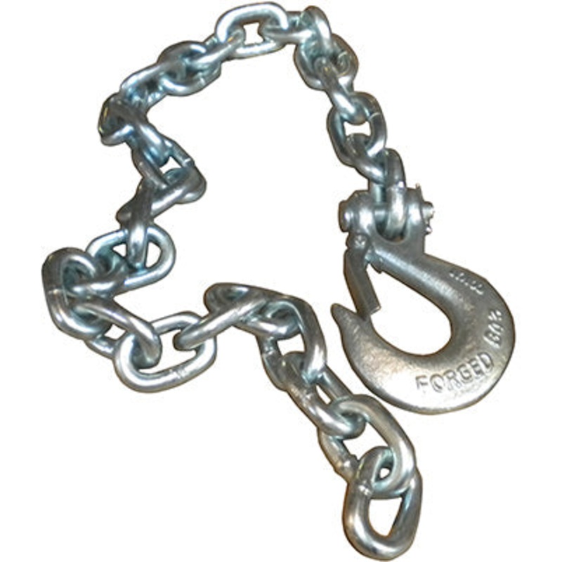 3/8 x 35 CLASS 4 HI TEST GRADE 43 SAFETY CHAIN WITH FORGED SLIP HOOK, 5,400 LB. WORKING-LOAD-LIMIT
