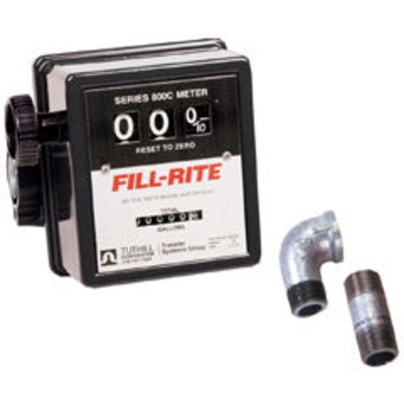 MECHANICAL FUEL METER – 3 WHEEL – 3/4 NPT  KIT INCLUDES FITTINGS