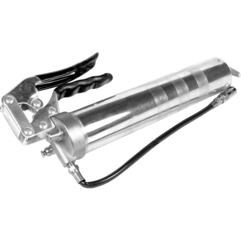 PROFESSIONAL PISTOL GRIP GREASE GUN – WHIP HOSE EXTENSION