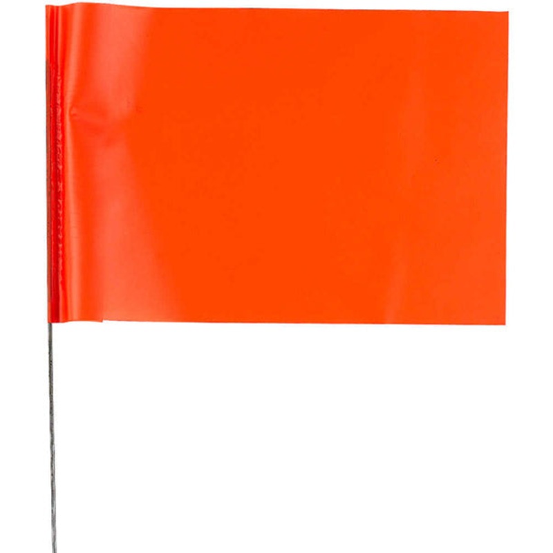 4 X 5 INCH ORANGE SURVEY FLAG