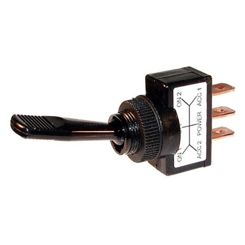 BLACK TOGGLE SWITCH SPDT 20A 12V