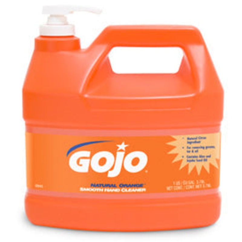 GOJO NATURAL ORANGE SMOOTH HAND CLEANER  – GALLON PUMP BOTTLE