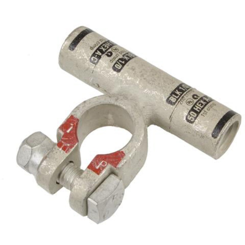 1/0 AWG TOP POST – FLAG CRIMP/SOLDER POSITIVE BATTERY TERMINAL