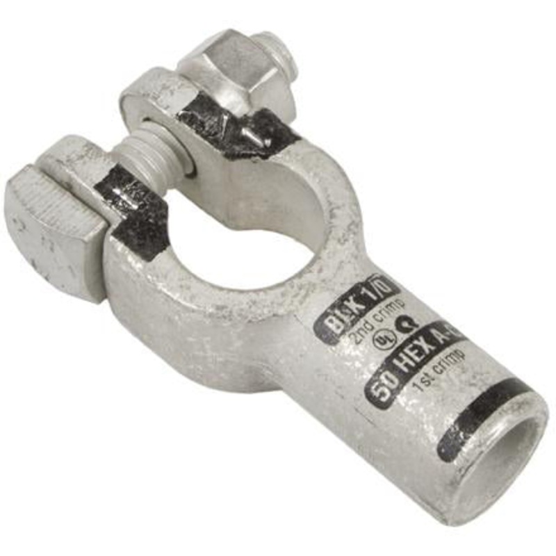 1/0 AWG TOP POST – STRAIGHT CRIMP/SOLDER NEGATIVE BATTERY TERMINAL