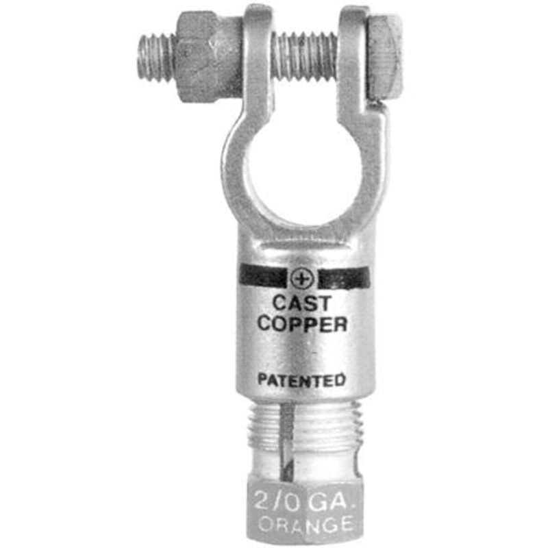 1 AND 2 GAUGE COMPRESSION BATTERY CABLE TERMINAL – STRAIGHT