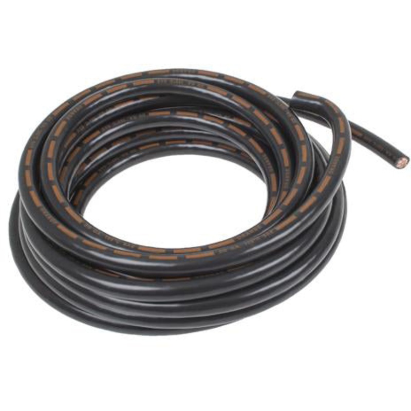 2/0 AWG BLACK BATTERY CABLE ORANGE STRIPE – 25 FOOT ROLL – 2/0 GAUGE
