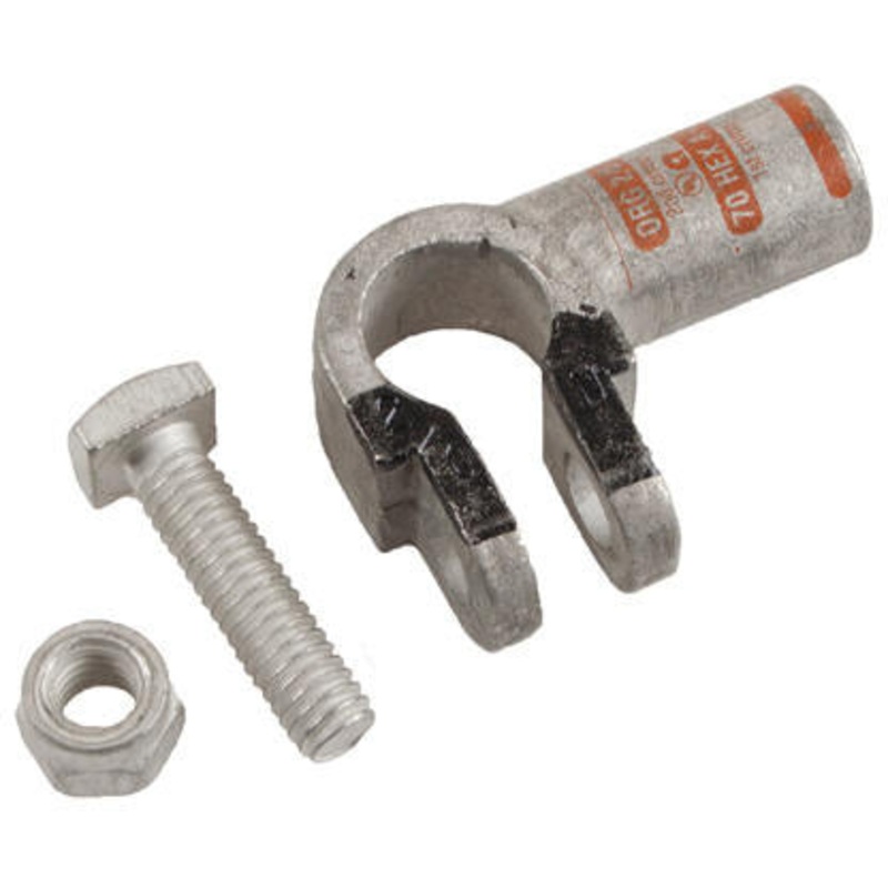2/0 AWG TOP POST – LEFT 90 DEGREE CRIMP/SOLDER NEGATIVE BATTERY TERMINAL