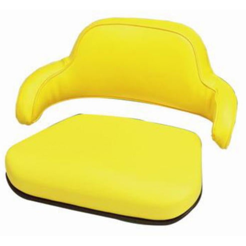2-PIECE YELLOW VINLY SEAT FOR JOHN DEERE