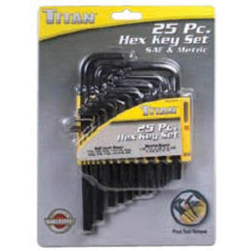 25 PC SAE & METRIC HEX KEY SET