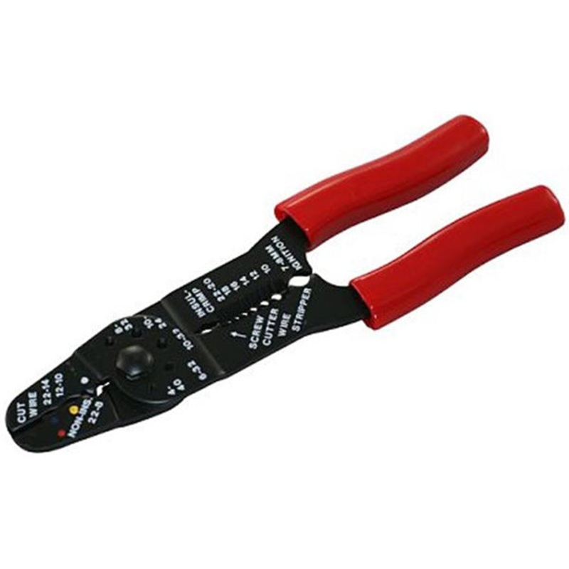 DELUXE CRIMPING/STRIPPING TOOL WITH CUSHION GRIP HANDLE