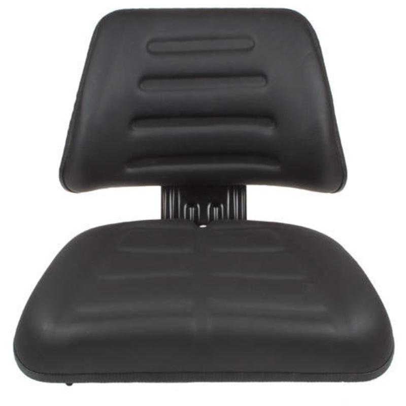UNIVERSAL TRACTOR SEAT WITH SLIDES – NON SUSPENSION – BLACK VINYL