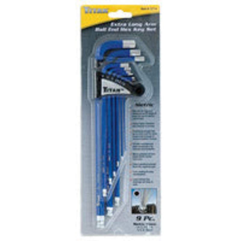 9PC EXTRA LONG BALLEND HEX KEY SETMETRIC