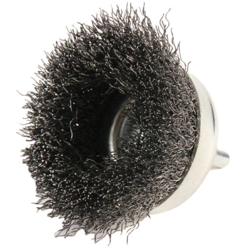 CRIMPED WIRE CUP BRUSH – 3 WITH 1/4 SHANK FOR DIE GRINDER (CUT-OFF TOOL), POWER DRILL