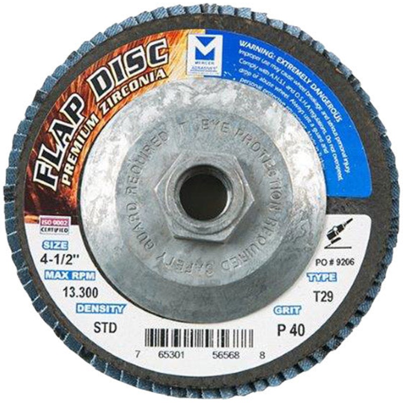 TYPE 29 FLAP DISC 4-1/2 X 5/8-11 THREAD FOR ANGLE GRINDER – 60 GRIT