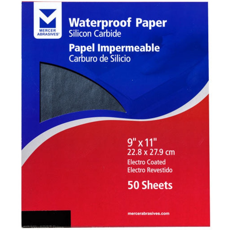 WATERPROOF SANDPAPER SHEET 9 X 11 – 180 GRIT