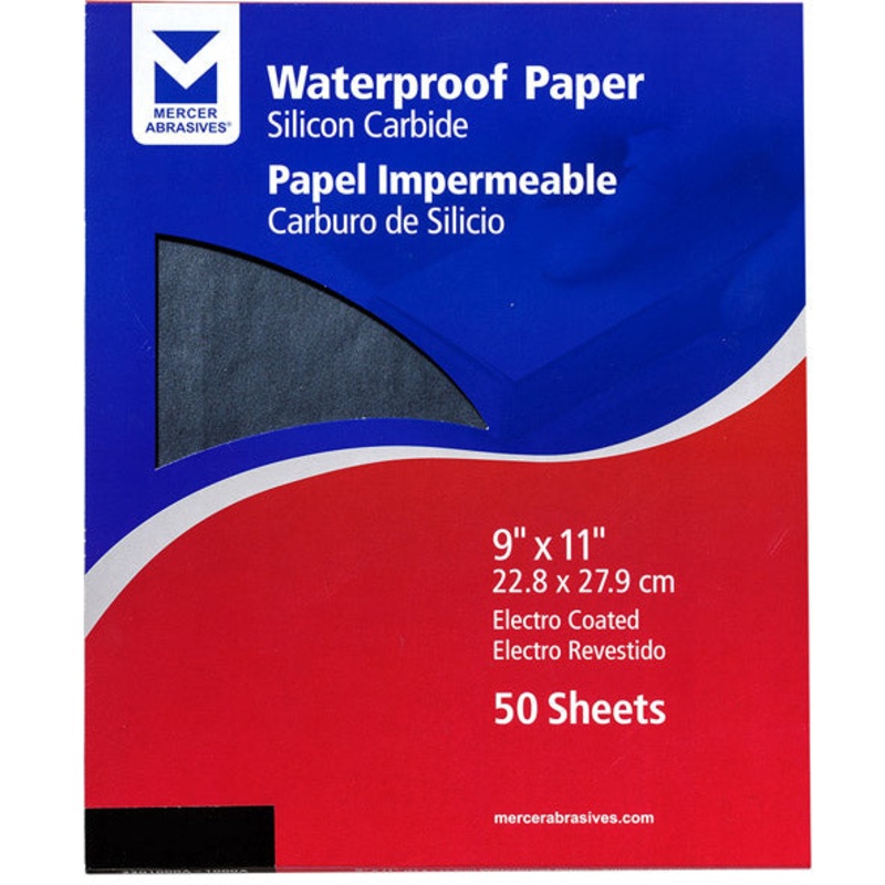 WATERPROOF SANDPAPER SHEET 9 X 11 – 80 GRIT