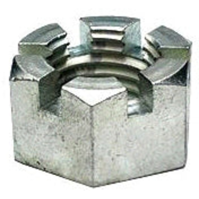 SLOTTED HEX NUT 1-1/4 INCH ZINC