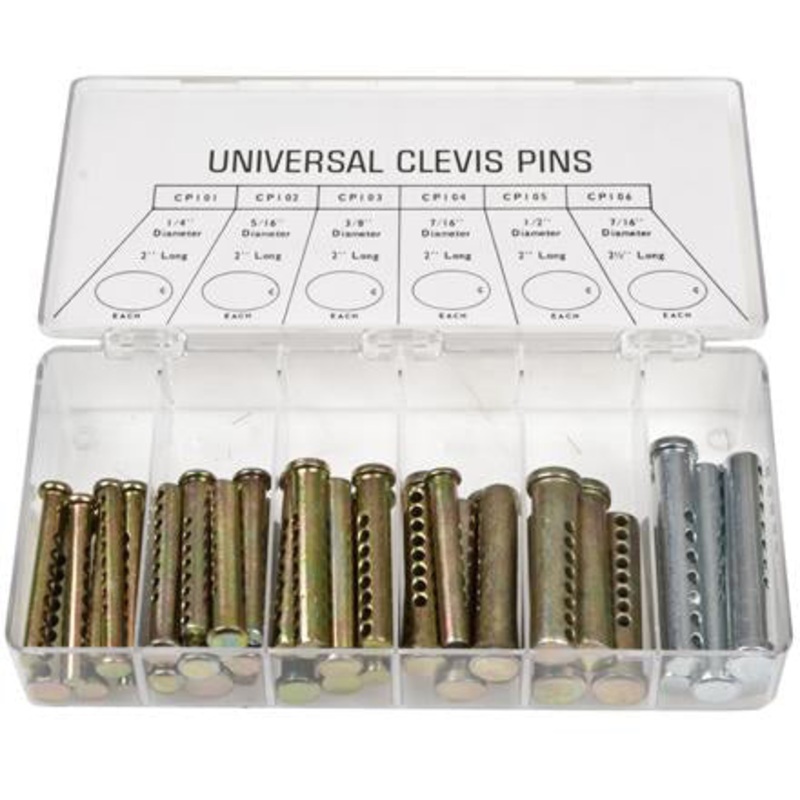 UNIVERSAL CLEVIS PIN ASSORTMENT – 60 PIECE