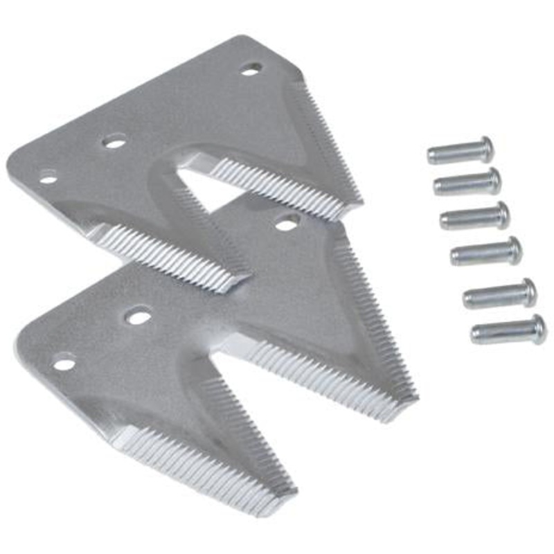 PACKAGE 2 RIGHT HAND END SECTIONS AND RIVETS – CONTAINS TWO # 612-140 SECTIONS –  TOP SERRATED CHROME PLATED    712-730