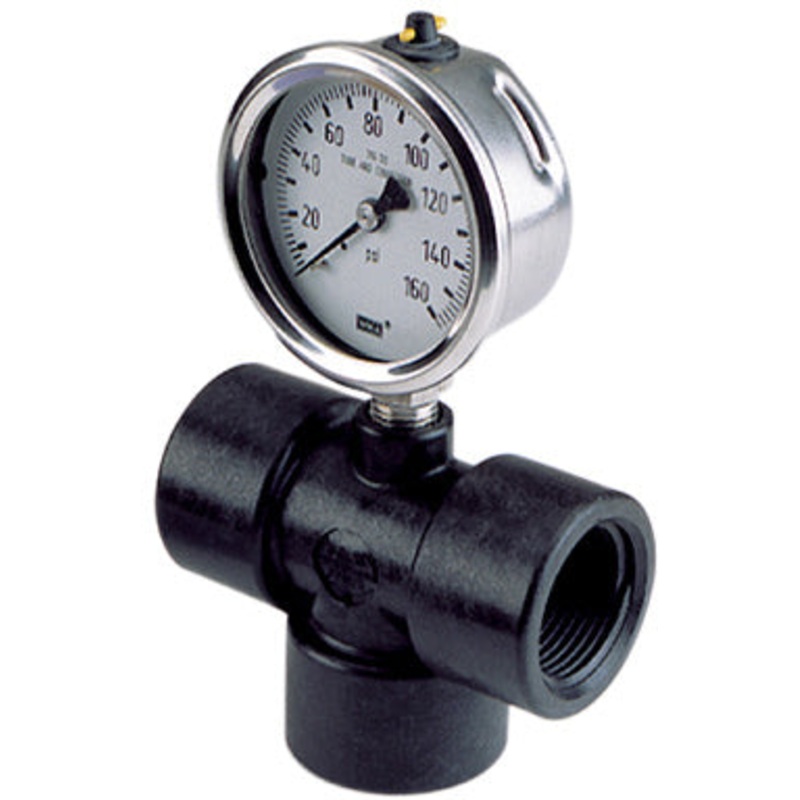 1 GAUGE TEE WITH GAUGE PORT