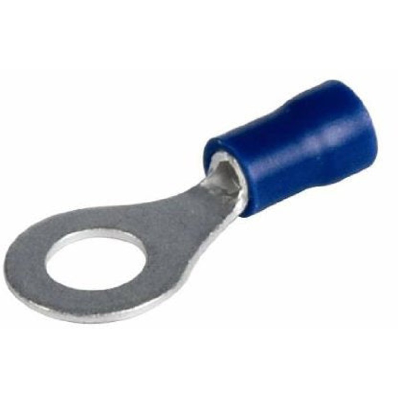 RING TERMINAL INSULATED BLUE 16-14AWG 1/4 14PK