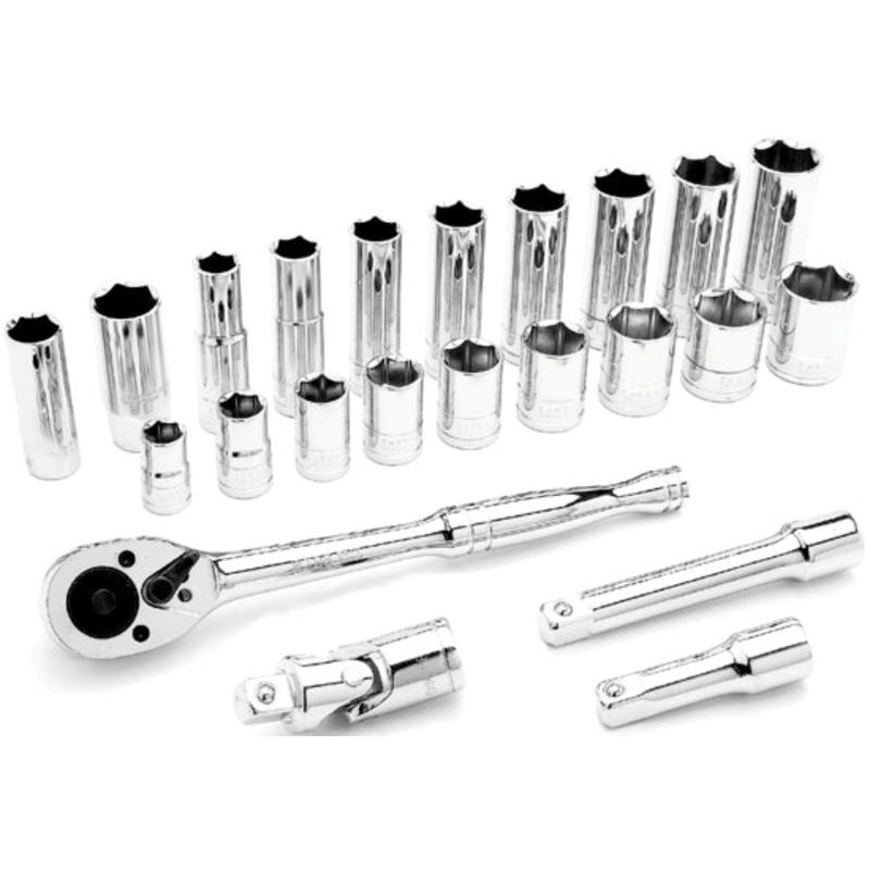 DR MET SOCKET SET 23PC – 3/8 INCH