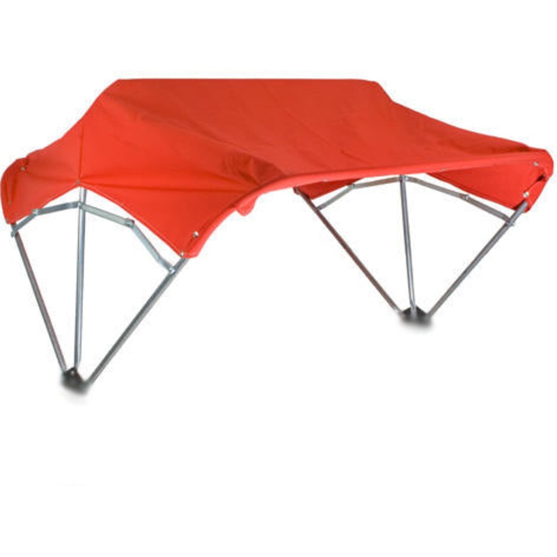 JUMBO SIZE CANOPY KIT 3-BOW WITH MOUNTING BRACKET AND RED COVER