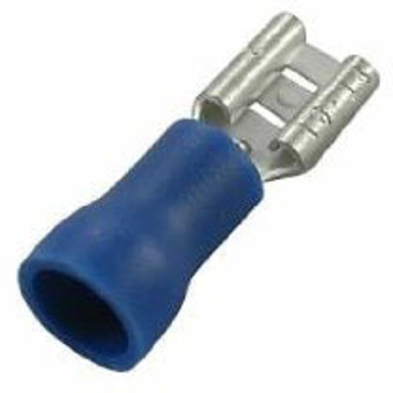 QUICK-SLIDE CONN BLUE VINYL 16-14AWG 3/16 FEMALE 19PK