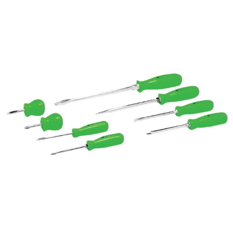 SCREWDRIVER SET – GREEN – 8PC