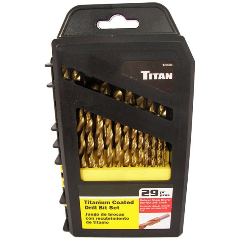 29 PC TITANIUM COATED DRILL BIT SET