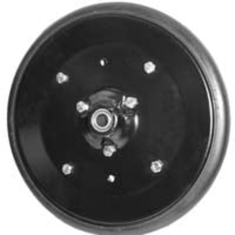 1 INCH X 12 INCH PLANTER CLOSING WHEEL – METAL WHEELS AND STEM BEARING WITH HOLE