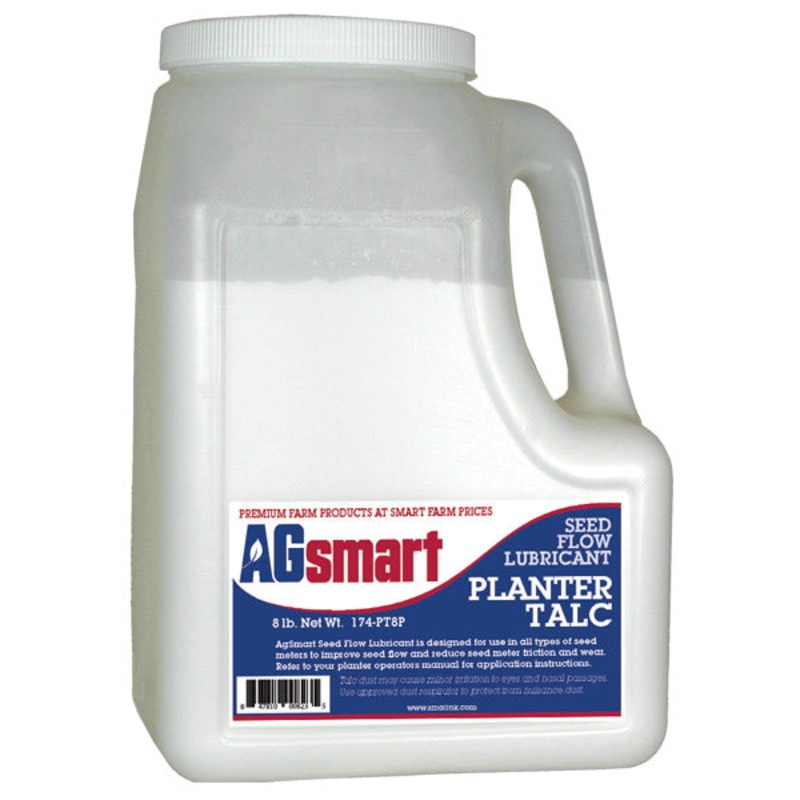 100% TALC SEED LUBRICANT –  8 POUND CONTAINER
