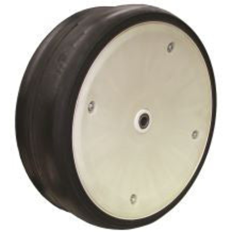 4-1/2 INCH X 16 INCH PLANTER AND GRAIN DRILL WHEEL ASSEMBLY – OFF-WHITE STEEL WHEELS WITH OFF-WHITE NYLON COVER   40MM BEARING- REPLACES GA7949.