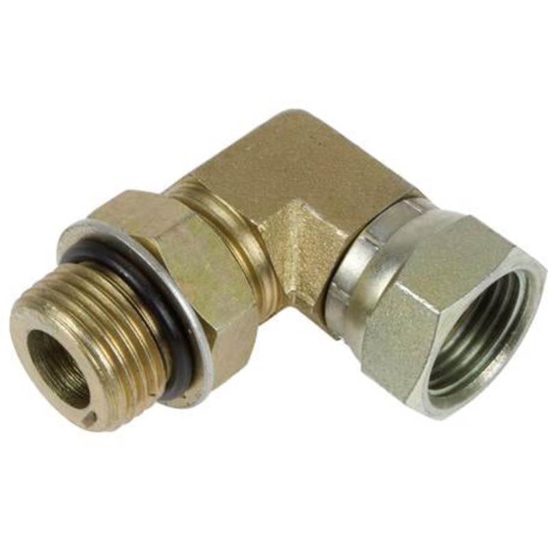 5/8 MALE O-RING BOSS X 1/2 FEMALE PIPE SWIVEL 45 DEG; – NPSM ELBOW – STEEL