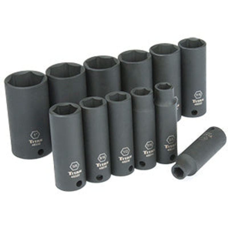 12 PC 3/8 DRIVE SAE DW IMPACT SOCKET SE