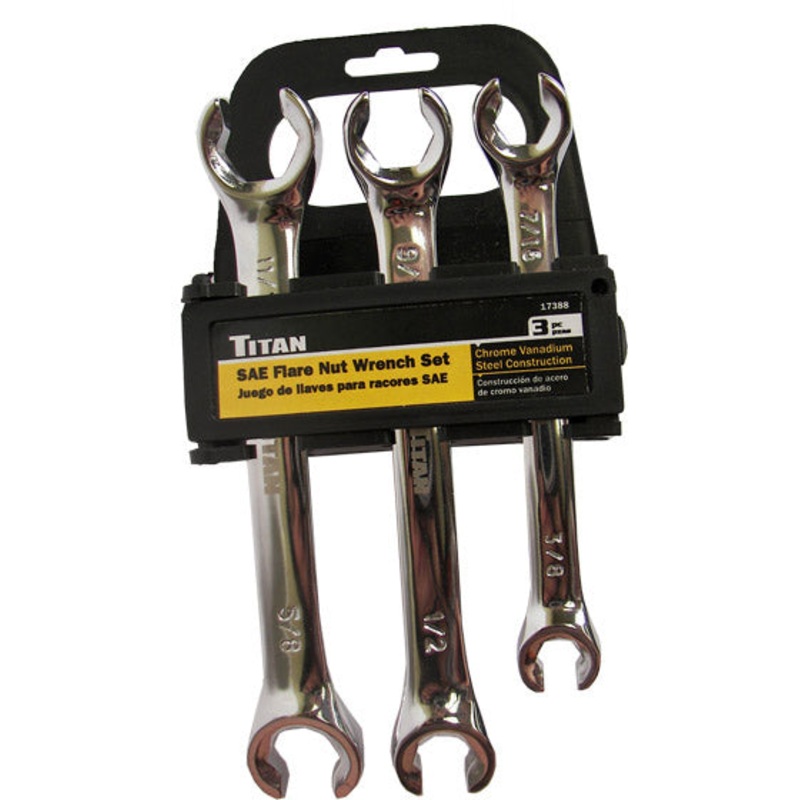 3 PC SAE FLARE NUT WRENCH SET