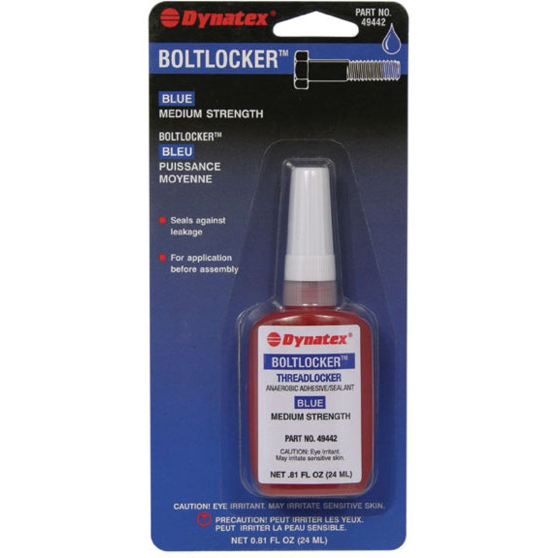 BLUE THREAD LOCK – MEDIUM STRENGTH – 24 MIL CARDED TUBE