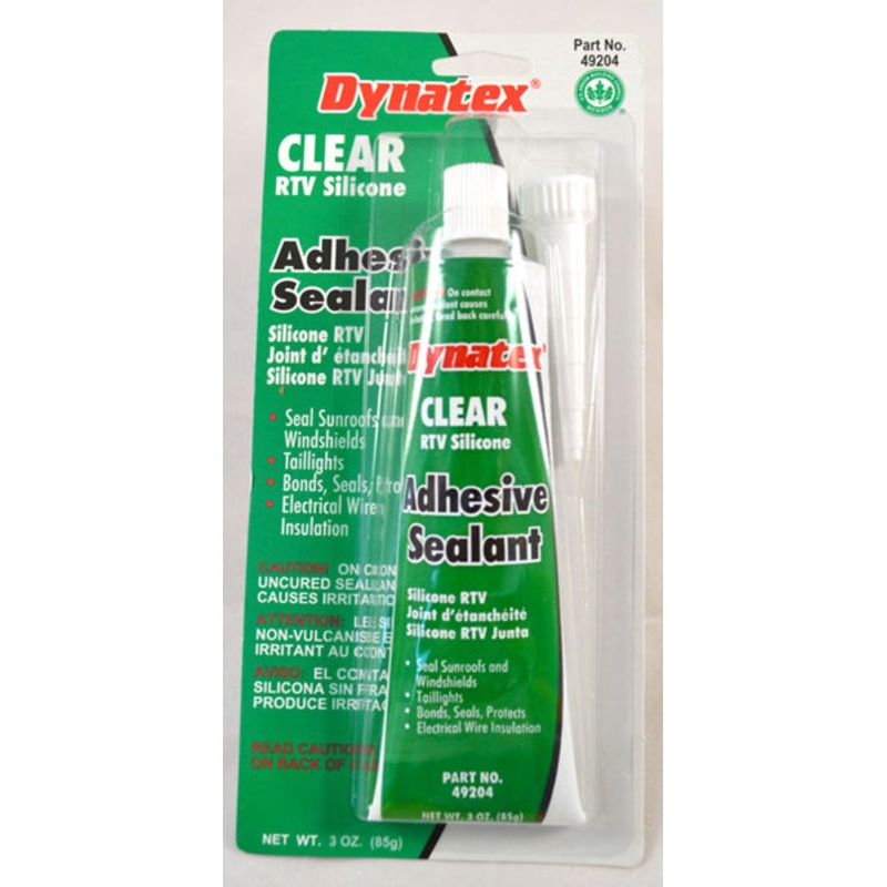 CLEAR SILICONE ADHESIVE / SEALANT – 3 OUNCE CARDED TUBE