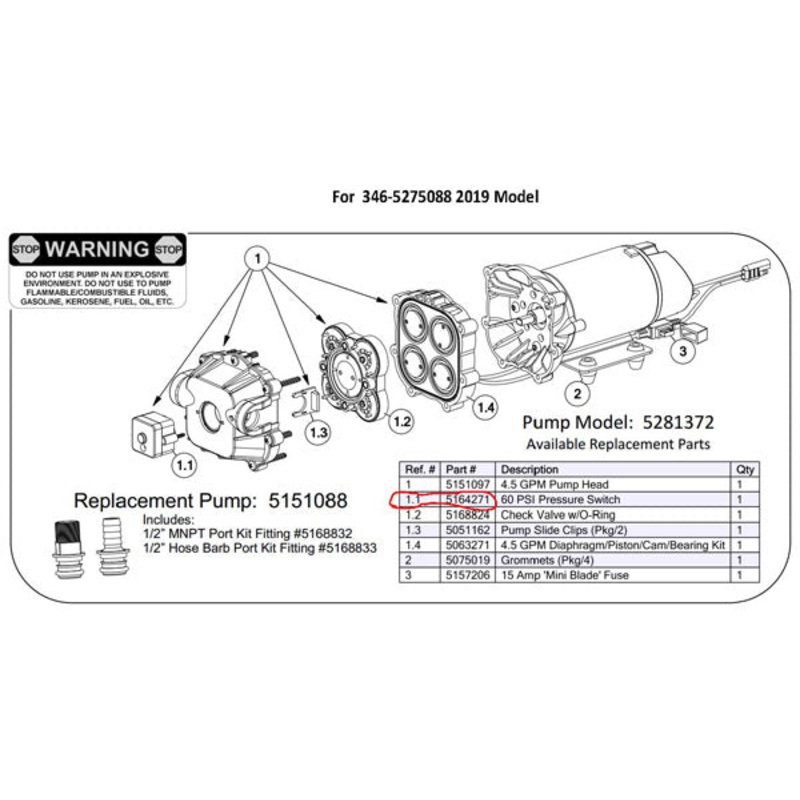 60 PSI PRESSURE SWITCH