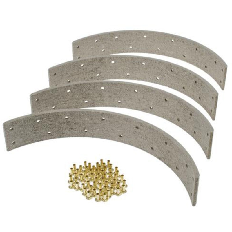 BRAKE LINING, SET OF 4, WITH RIVETS. 2 W X 15- 1/2 L. TRACTORS 9N, 2N