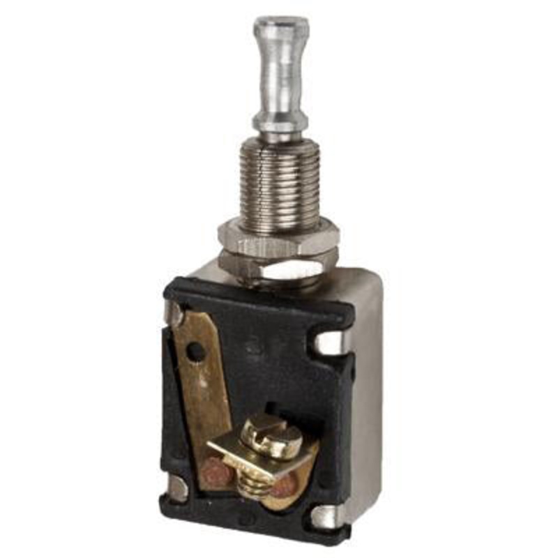 CHROME KNOB PUSH/PULL – SINGLE POLE VERTICAL, NON FUSED FOR GROUNDED FRAME