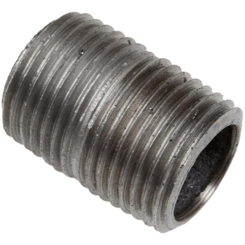 1/4 INCH X 1/4 INCH MNPT X MNPT  BLACK IRON CLOSE NIPPLE