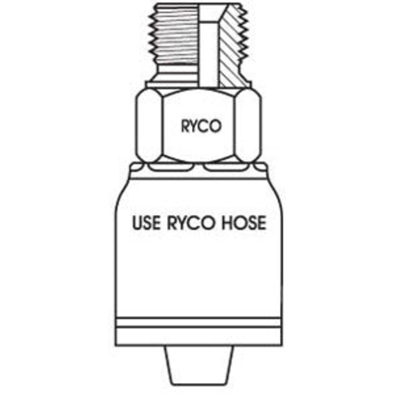 BSPP MALE WITH 1/4 INCH THREAD FOR 1/4 INCH HOSE