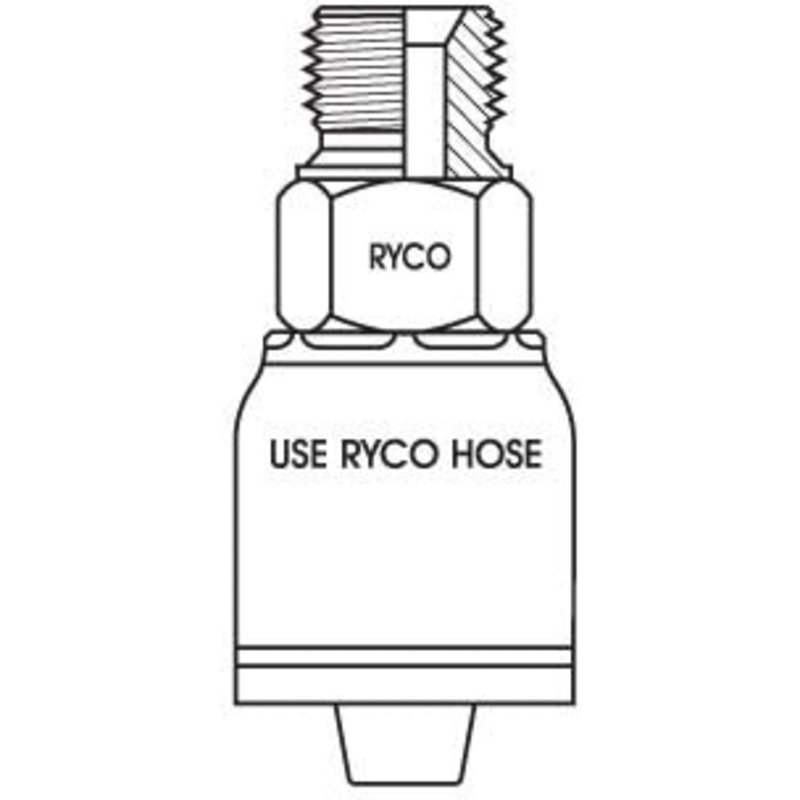 BSPP MALE WITH 3/8 INCH THREAD FOR 3/8 INCH HOSE