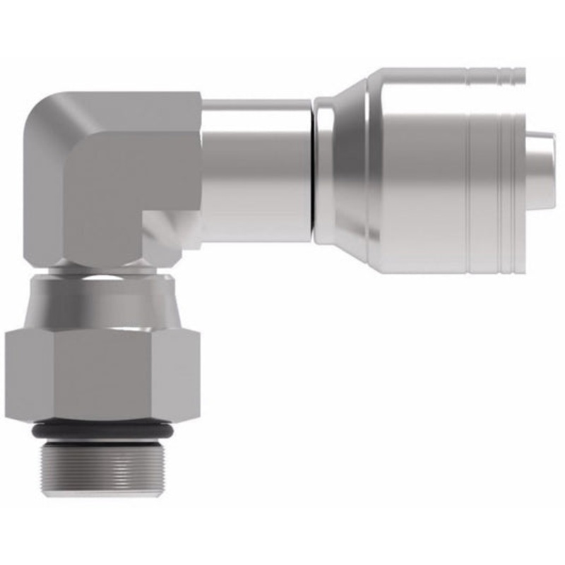 Z SERIES – 1/4 INCH HOSE X 3/8 INCH STRAIGHT THREAD MALE 90 ELBOW SWIVEL